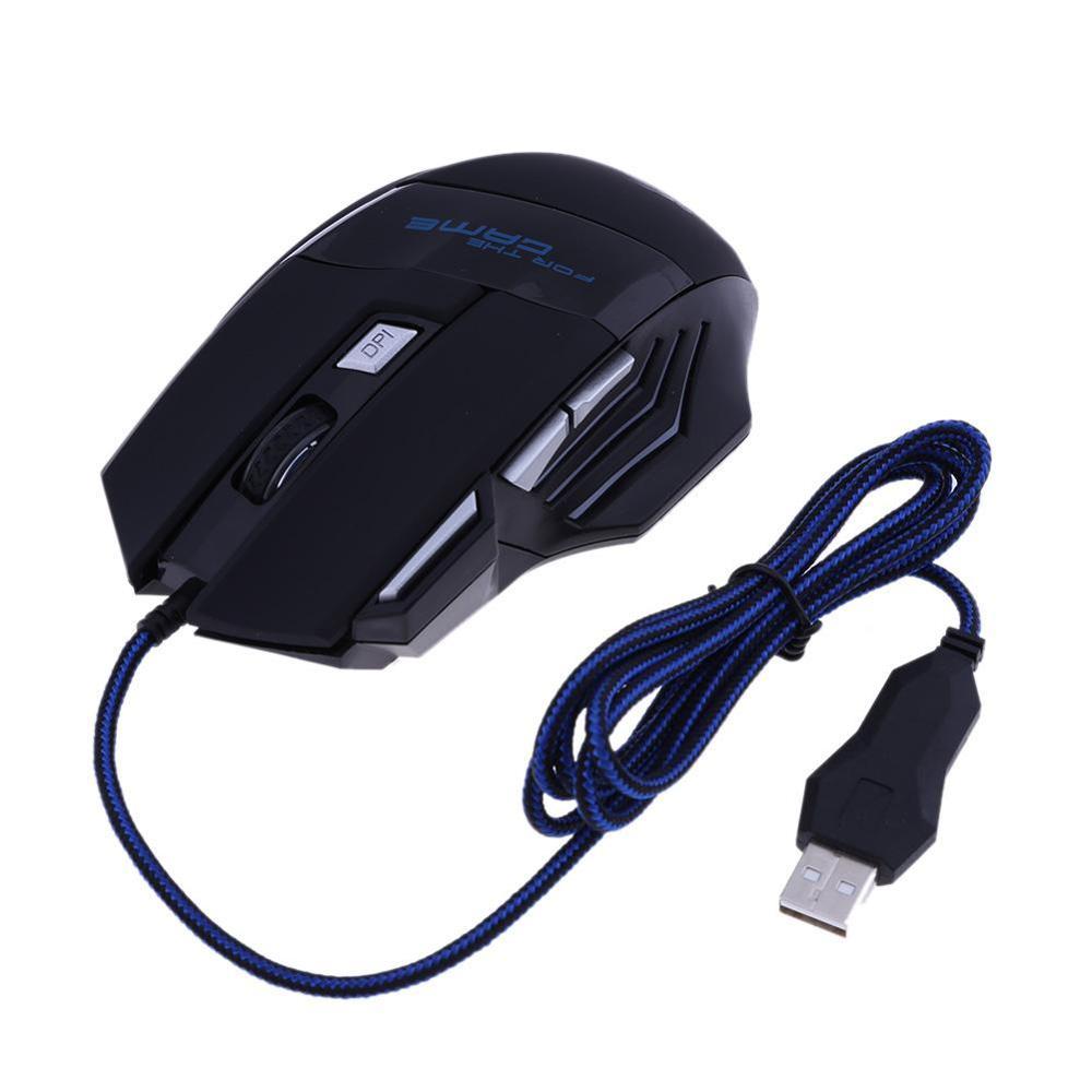 Wired Gaming Mouse 5500 DPI RGB LED – 7 Buttons Optical Gamer Mouse