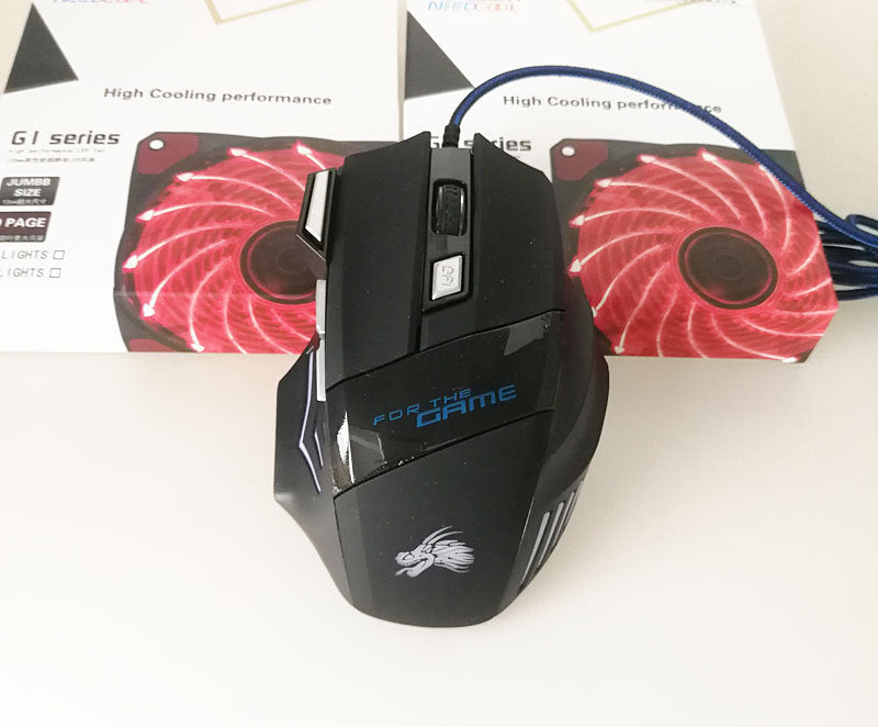Wired Gaming Mouse 5500 DPI RGB LED – 7 Buttons Optical Gamer Mouse