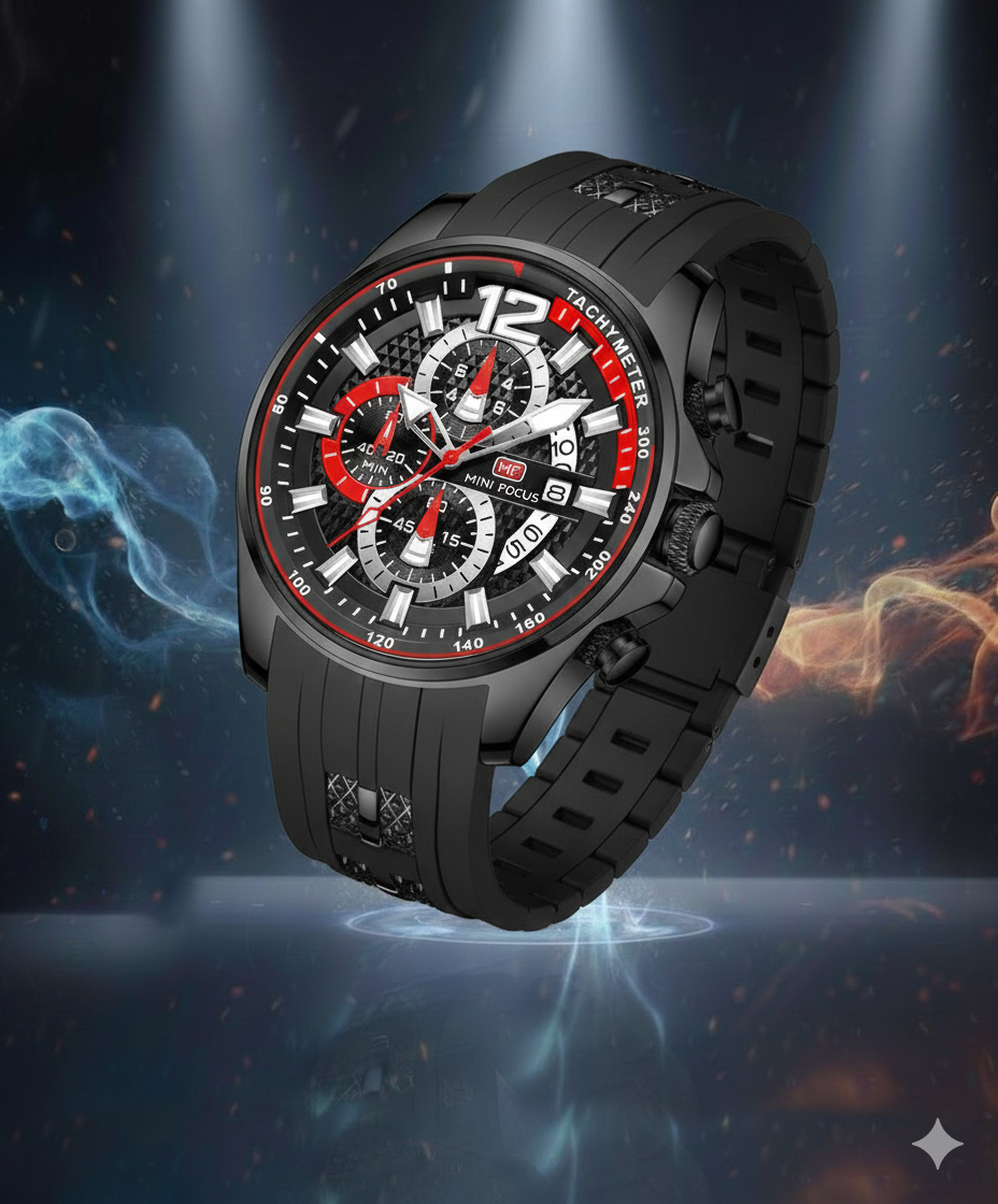Men’s Quartz Watch 0350G – Large Luminous Dial, Waterproof