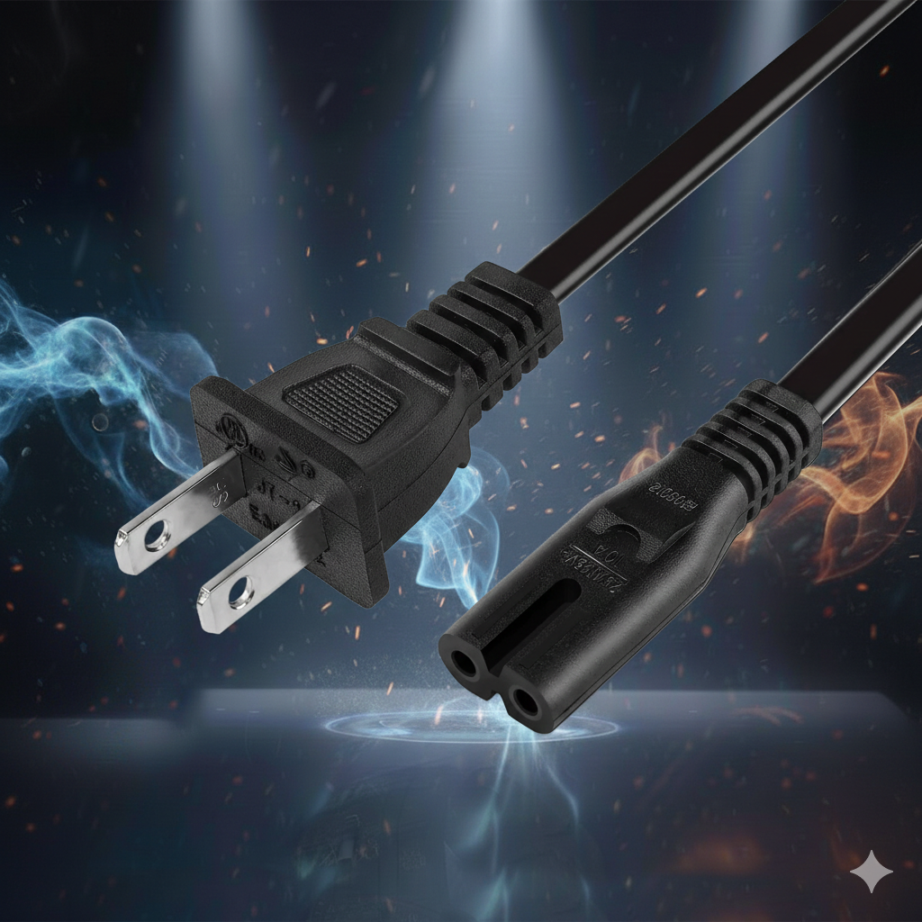 3.3FT AC Power Cord – Compatible with PS3/PS4/PS5, Xbox, TVs & Printers