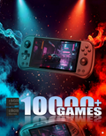 X55 Handheld Game Console 5.5 inch Portable Retro Video Hand-Held Games Consoles Rechargeable RK3566 Hand Held Classic Play System Black