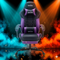 Ergonomic Gaming Chair with Massage Lumbar Support – Adjustable Swivel Chair with Headrest