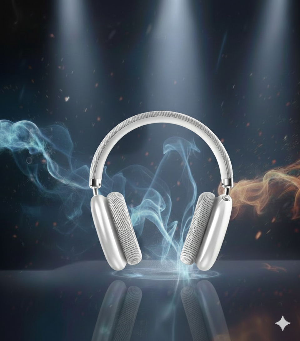 Wireless Over-Ear Bluetooth Headphones with ANC – Silver