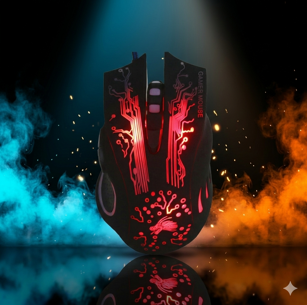 Wired Gaming Mouse 5500 DPI RGB LED – 7 Buttons Optical Gamer Mouse