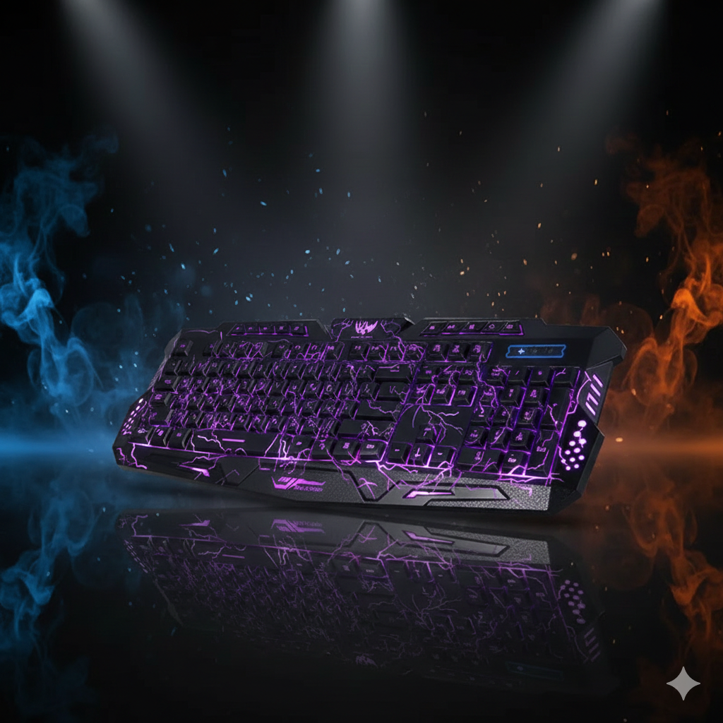 Gaming Keyboard with LED Backlighting