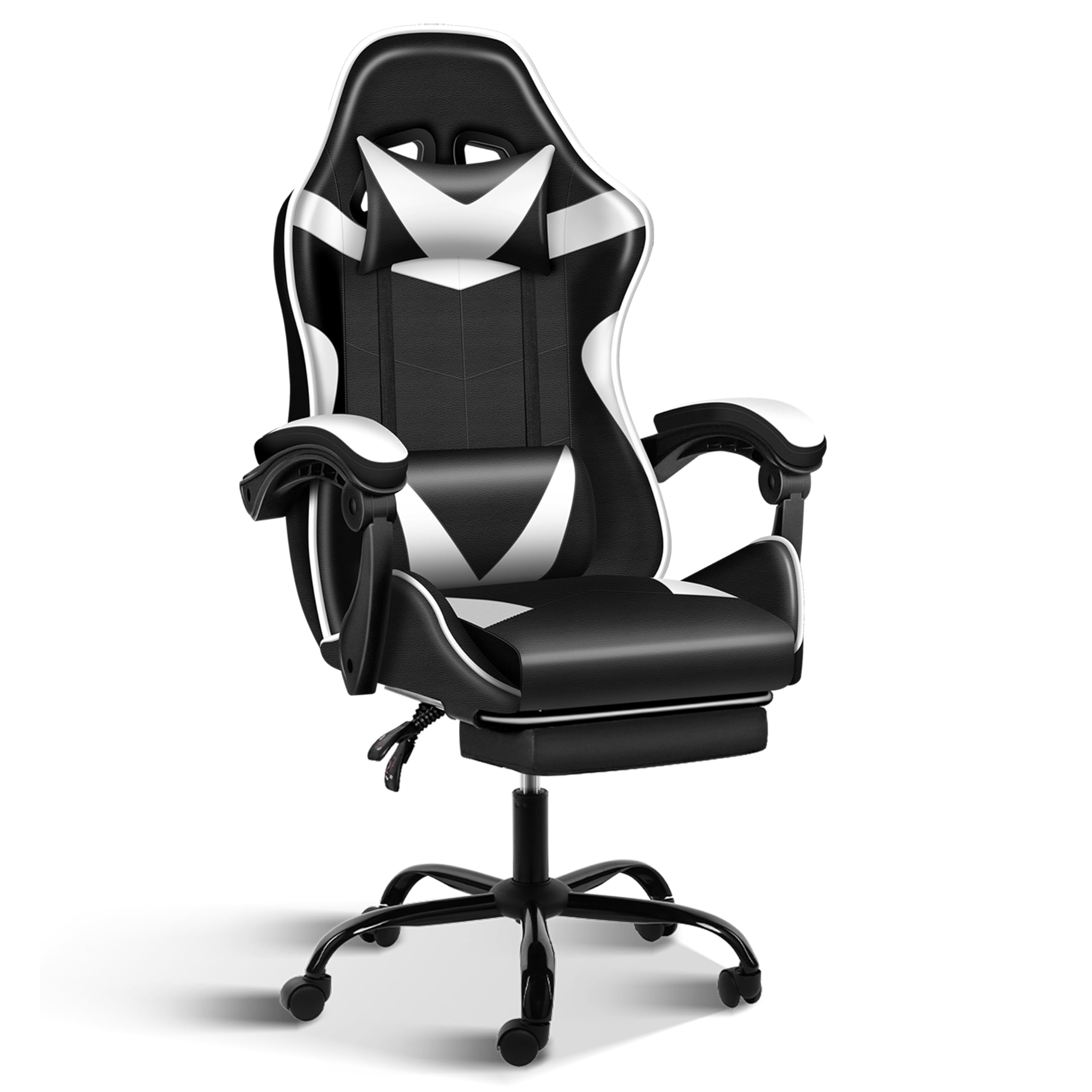 YSSOA Big & Tall Gaming Chair with Footrest – Adjustable Racing Chair, Ergonomic Comfort for Gamers & Office