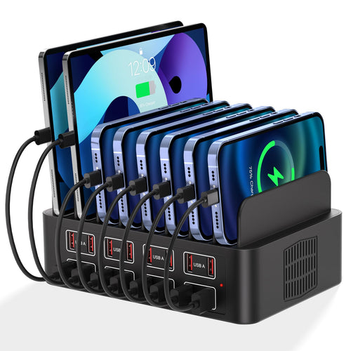 16-Port 150W USB Charging Station – Fast Charging for iPhone, Android, Tablets, Watches & Game Consoles