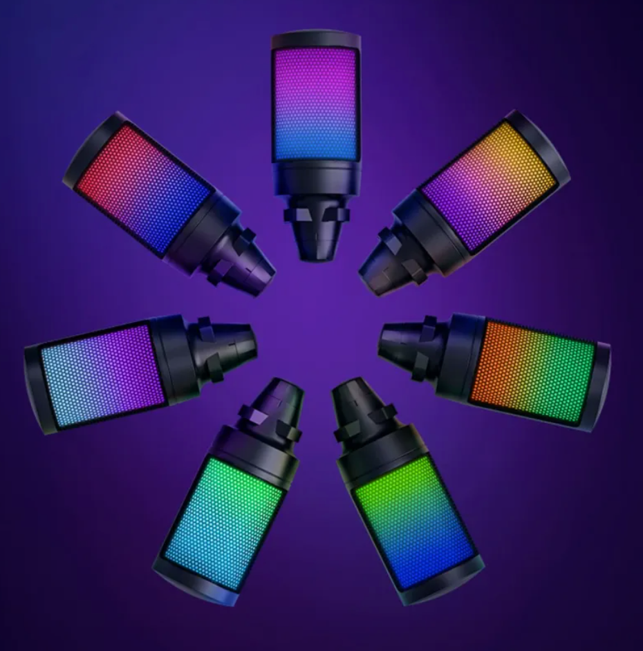 RGB LED Desktop Microphone with Voice Effects – Clear Audio for Gaming, Streaming & Recording