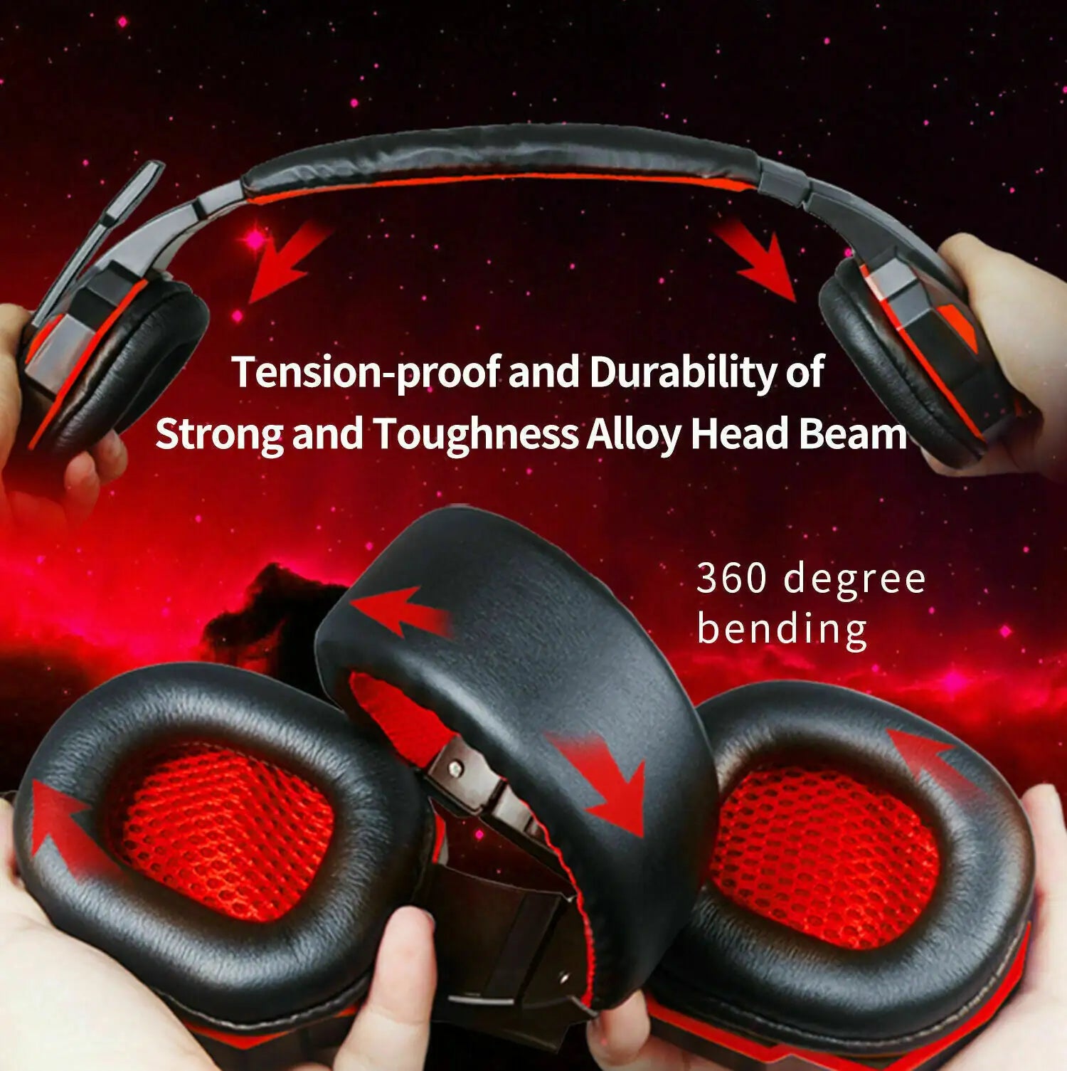 LED Gaming Headset – Stereo Bass & Mic for PC/Console