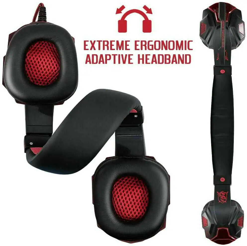 LED Gaming Headset – Stereo Bass & Mic for PC/Console